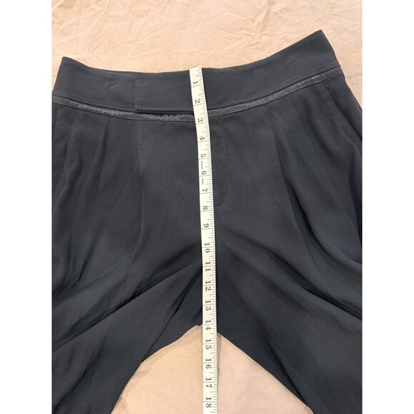 Helmut Lang Size 6 Pants Womens Navy Crepe Tapered Leg Relaxed Pleated Ankle - Picture 6 of 7